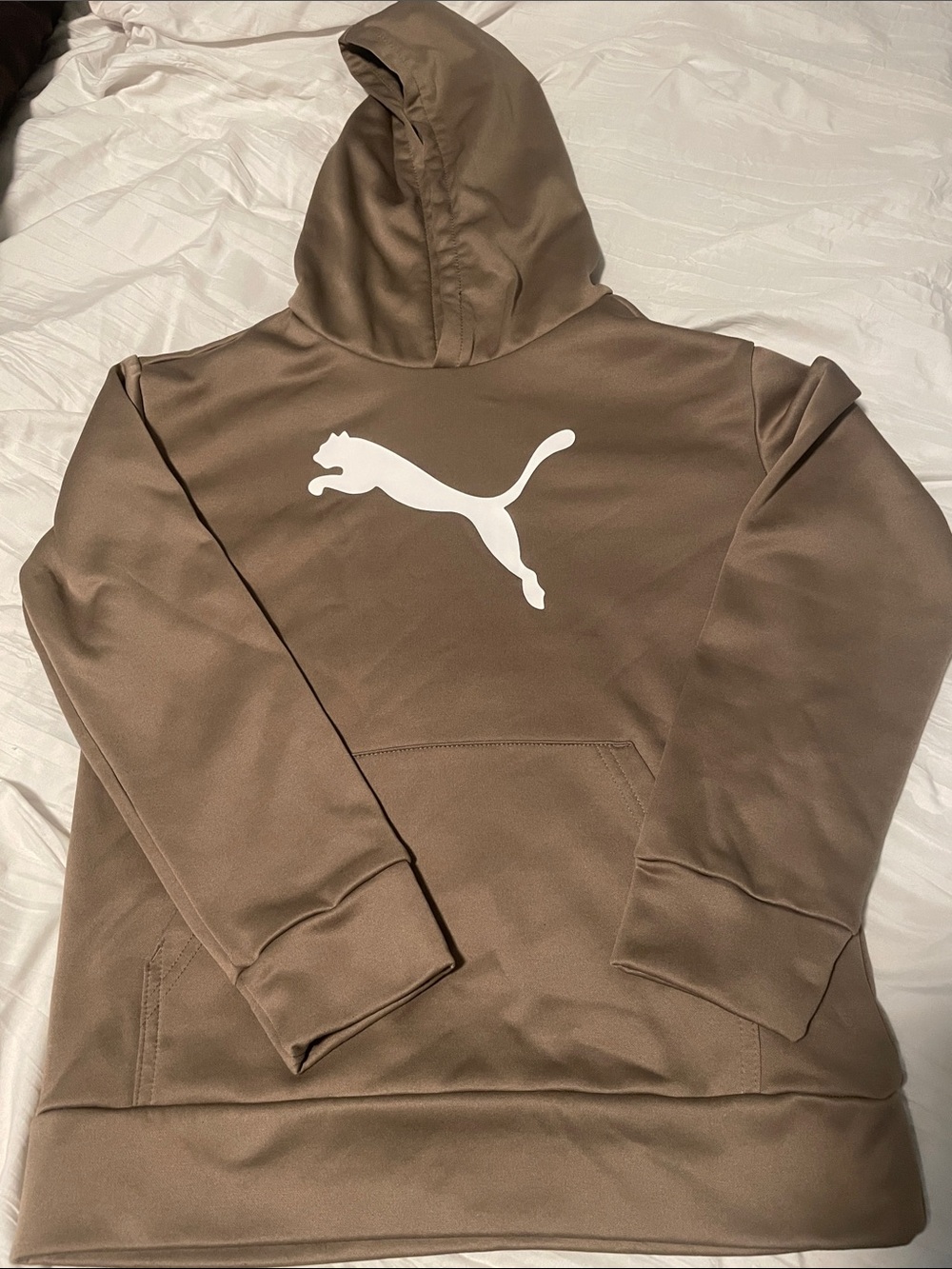 Puma Brown Hoodie with White Puma Logo ✨Never been worn!
